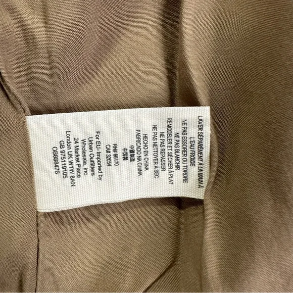 Free People  Faux Leather Skirt  Brown Button-Front Size 6 - Picture 6 of 13